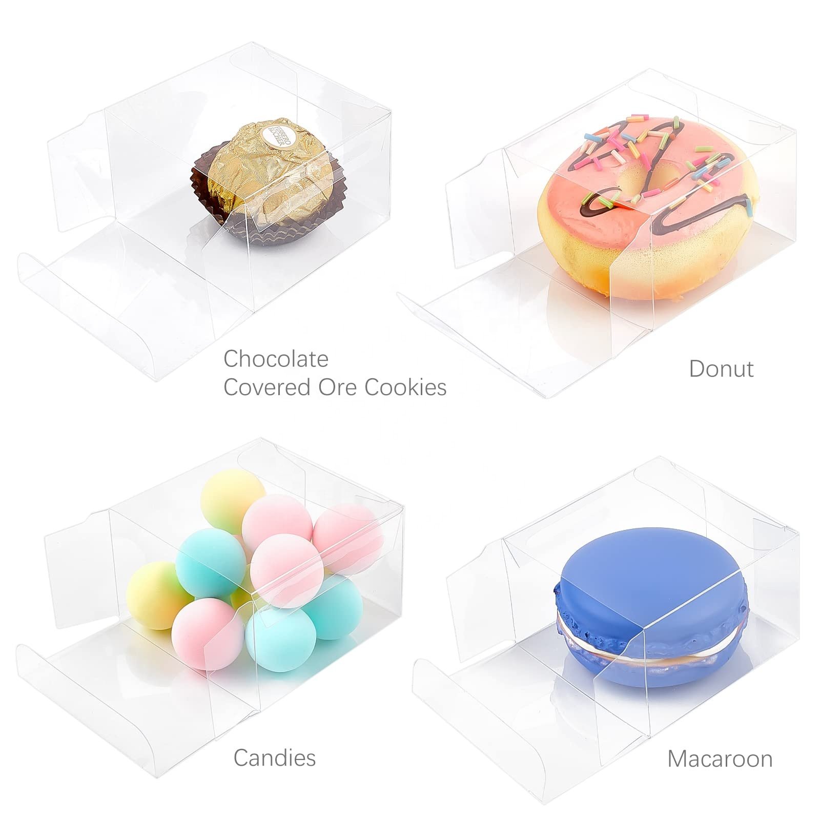 BIG SALE Auto Lock Bottom Tuck Top Clear Plastic Box Plastic Protector Case Box Toys