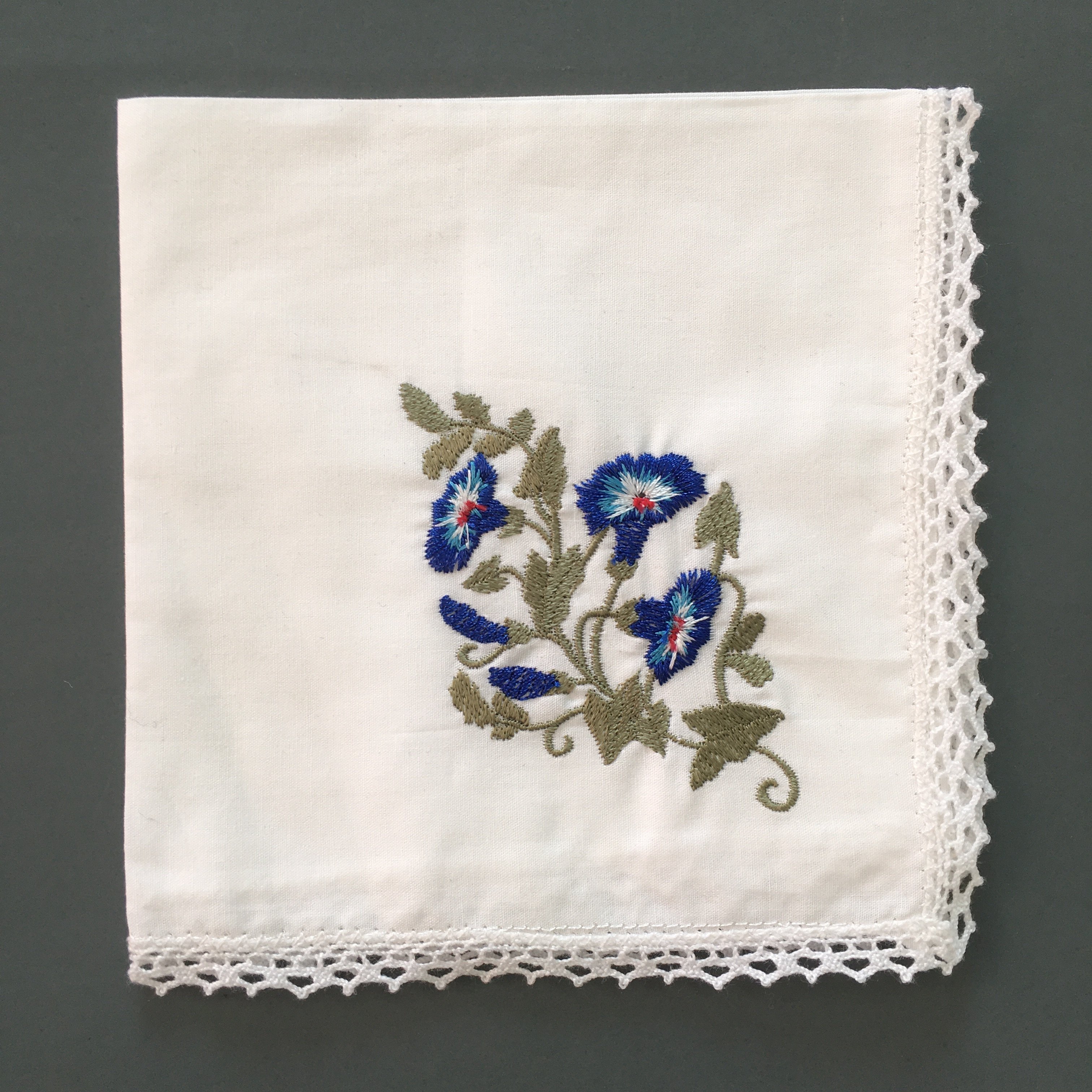 white cotton handkerchief suit hanky