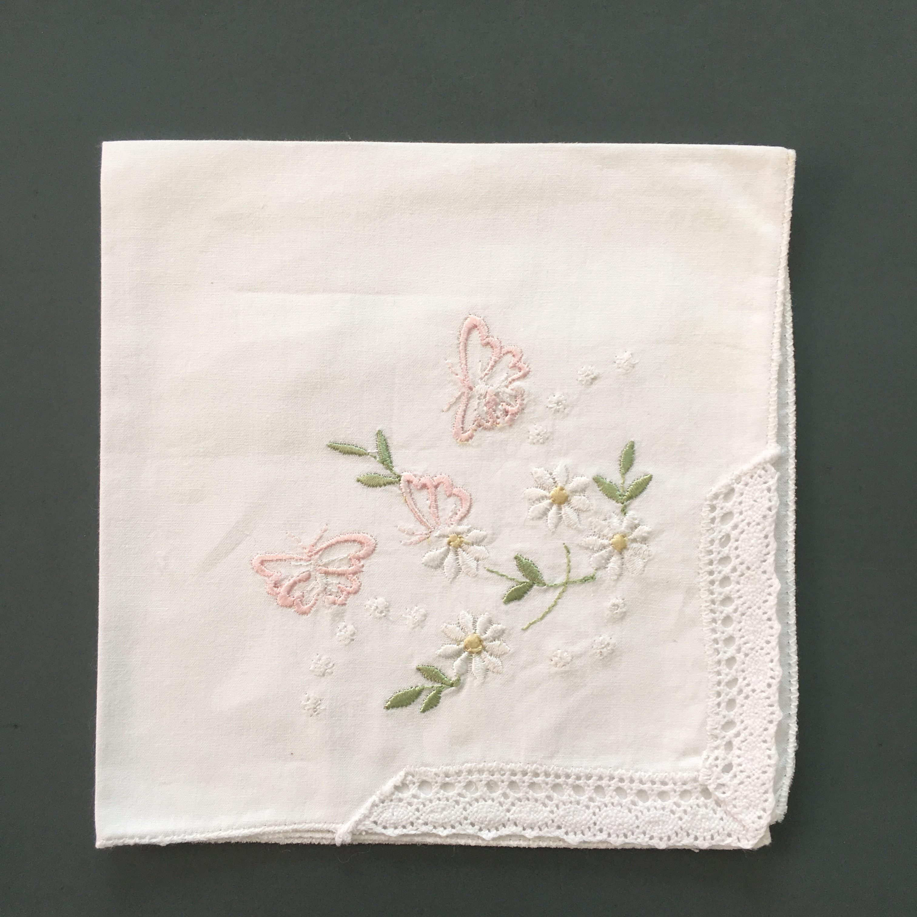 white cotton handkerchief suit hanky