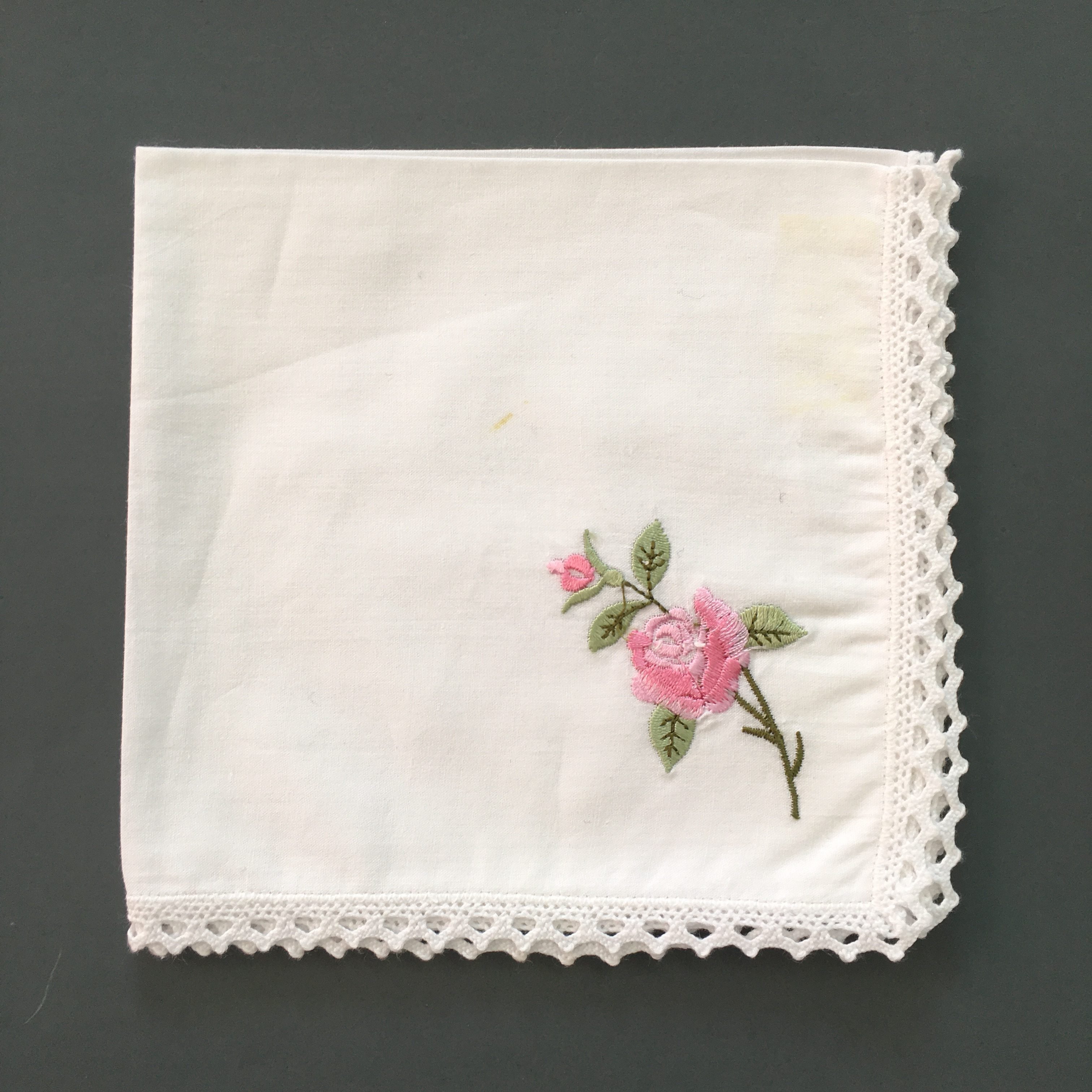 white cotton handkerchief suit hanky