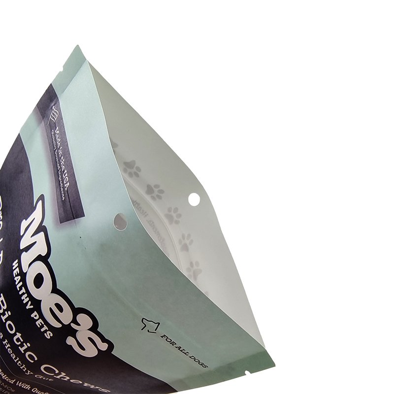 Recyclable White Brown Kraft Paper Doypacks Custom Pet Food Nut Peanut Tea Candy Cookie Packaging Biodegradable Kraft Paper Bag