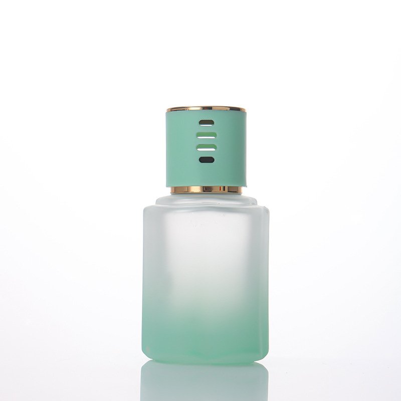 Cute 120ml car aromatherapy diffuser bottle with smile cap frosted 120ml diffuser bottles