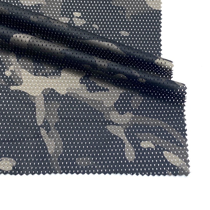 camouflage Outdoor sports polyester black CAMO MESH fabric For Tactical Gears Uniform