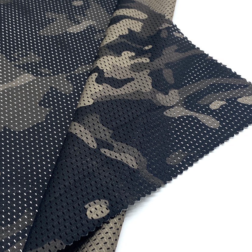 camouflage Outdoor sports polyester black CAMO MESH fabric For Tactical Gears Uniform