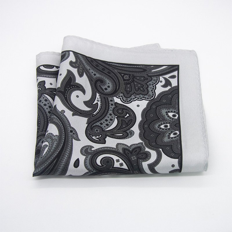 Men's Patterned Silk Silk Square Towel Wedding Business Suit Pocket Towel Shirt Handkerchiefs
