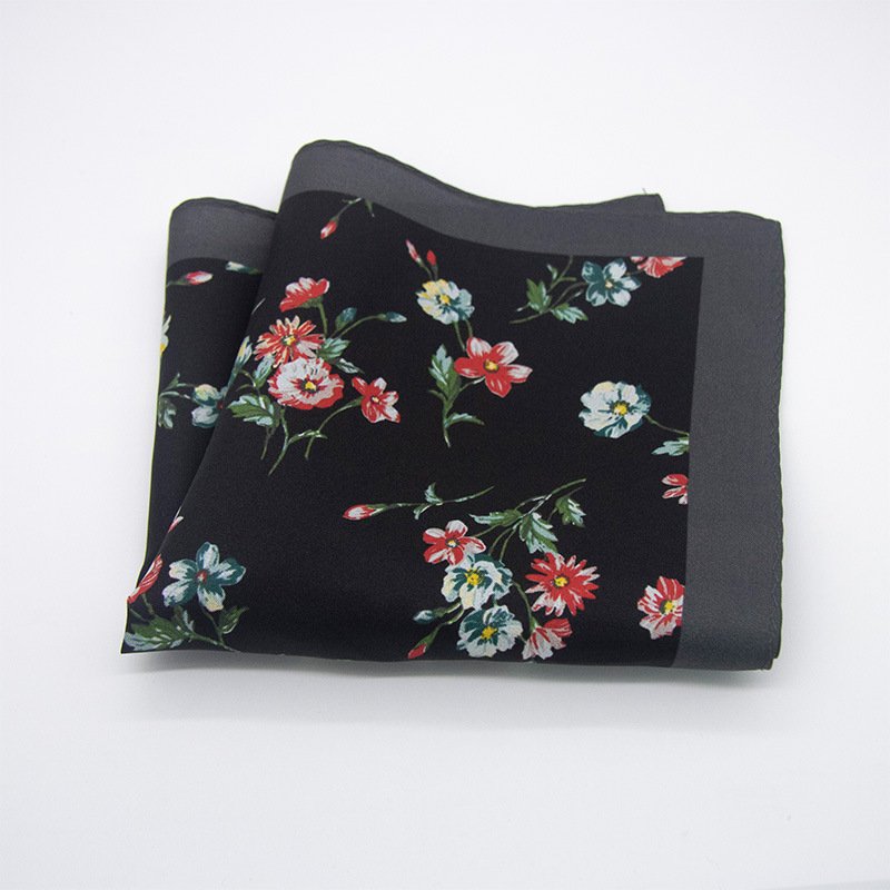 Men's Patterned Silk Silk Square Towel Wedding Business Suit Pocket Towel Shirt Handkerchiefs