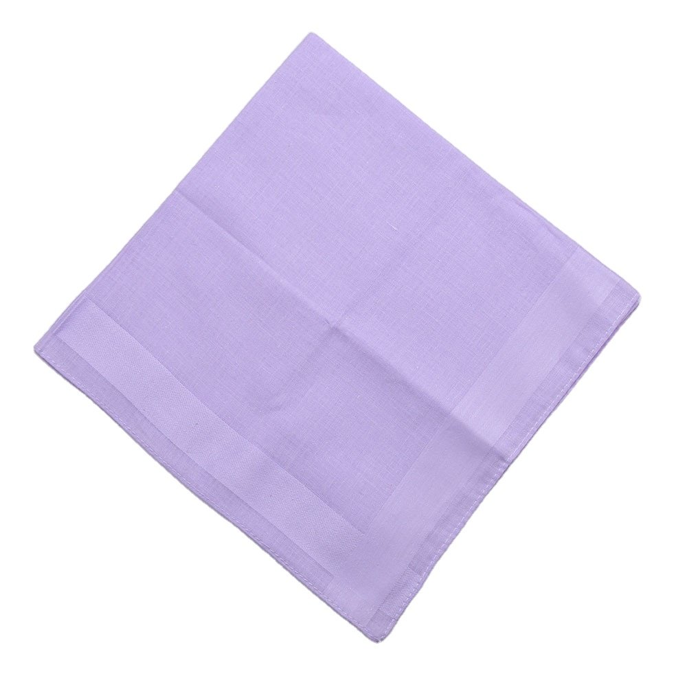 40x40cm Plain Square Hankies 100% Cotton Solid Color Handkerchief For Men