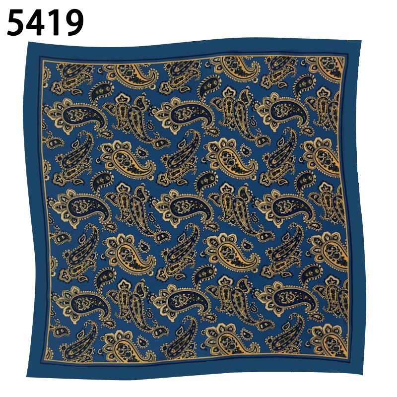 Wholesale cheap high quality multiple styles paisley handkerchief digital print lot stock men's pocket square