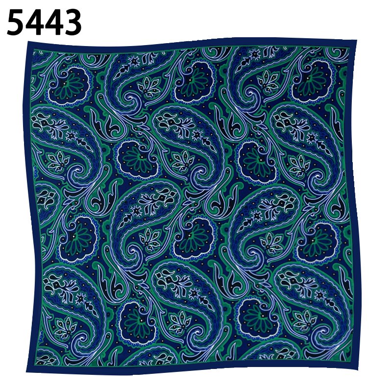 Wholesale cheap high quality multiple styles paisley handkerchief digital print lot stock men's pocket square