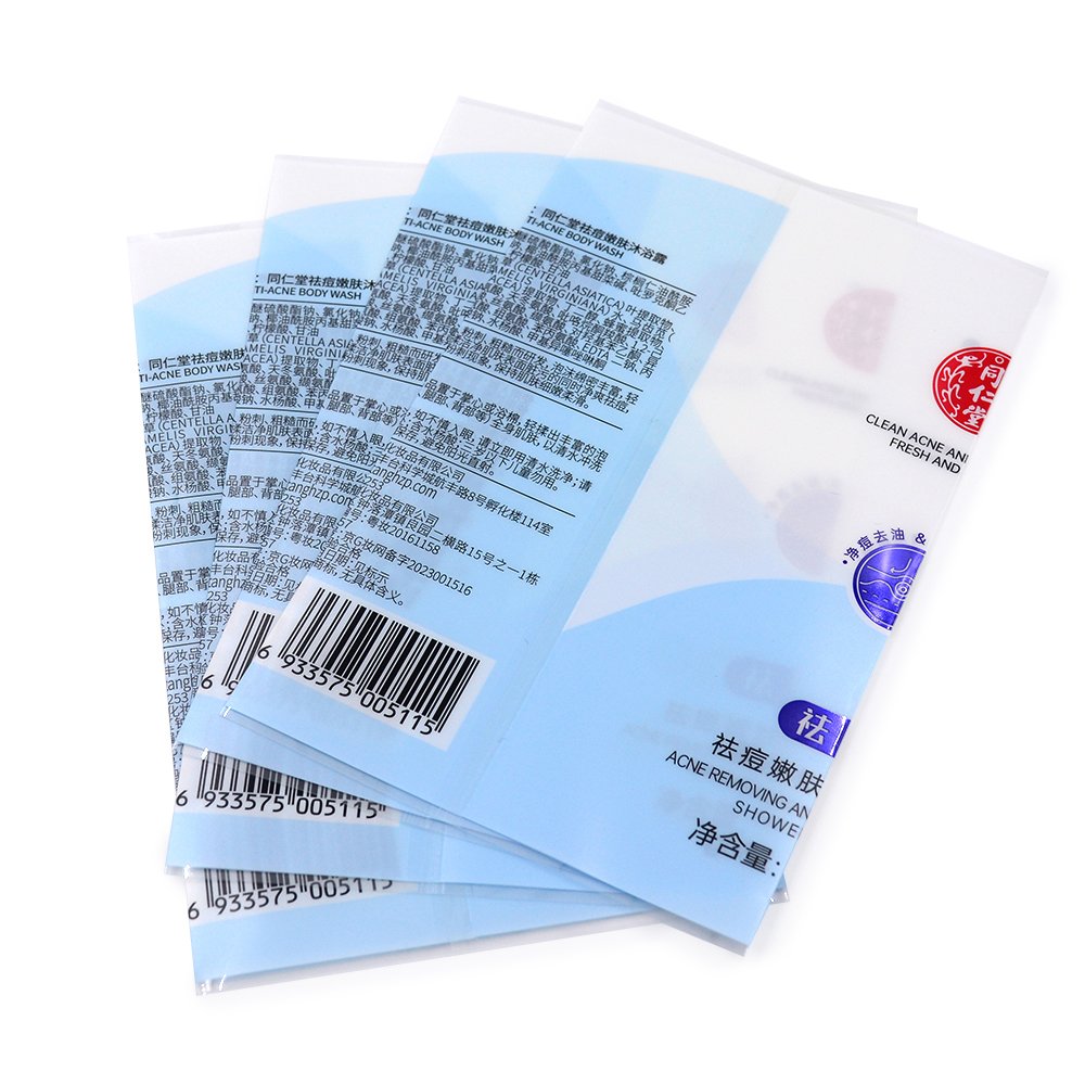 Wholesale Direct Sales Pet/Pvc Personal Logo Shrink Wrap Label Custom Printed Heat Shrink Label Sleeves For Shower Gel Bottle