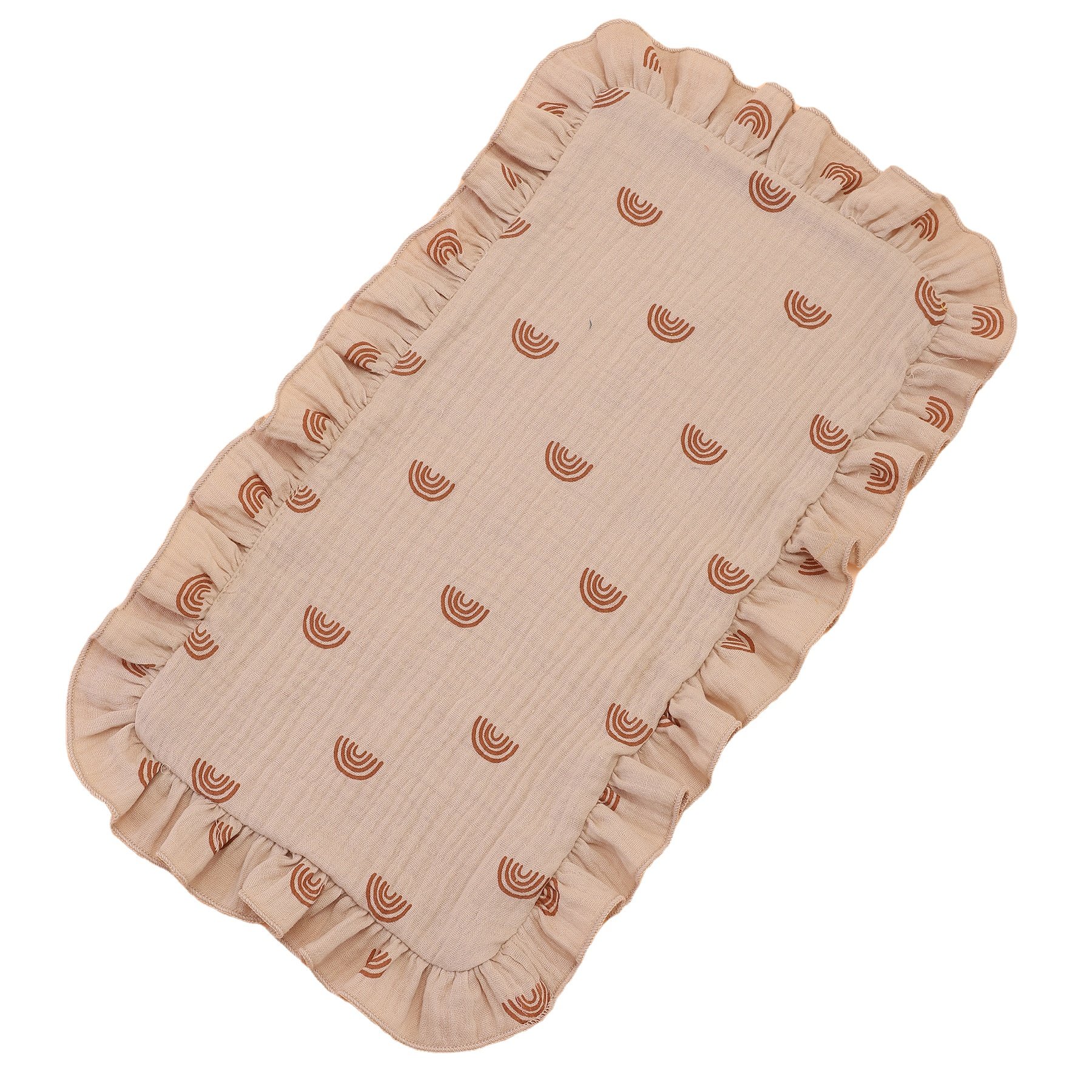 2024 Factory custom 4 Layers Cotton Gauze Baby Bib Girls Handkerchief Face Towel Rectangle Ruffle Cover Drooling bandana Bib