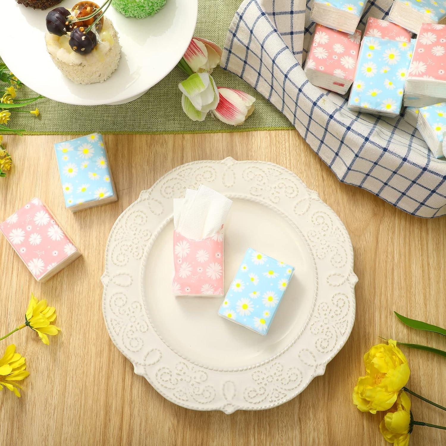 Mini Handkerchief Pocket Tissue Small Pack Facial Tissue Pocket Handkerchief Food Safe Tissue Paper