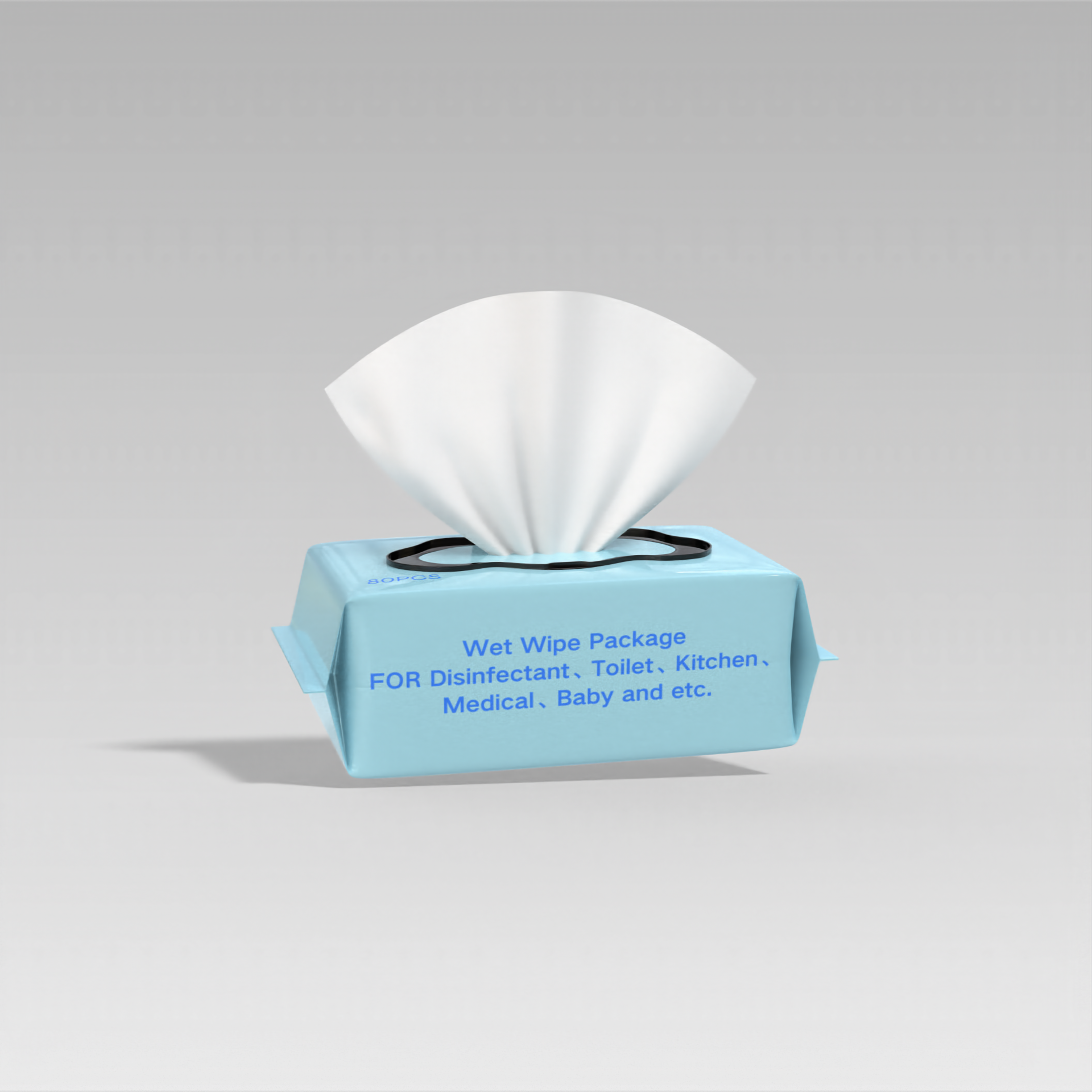 2024 Natural Organic Baby Wipes Biodegradable Water Wet Wipe Sensitive Skin PE Plastic Side Gusset Bag Gravure Printing Surface