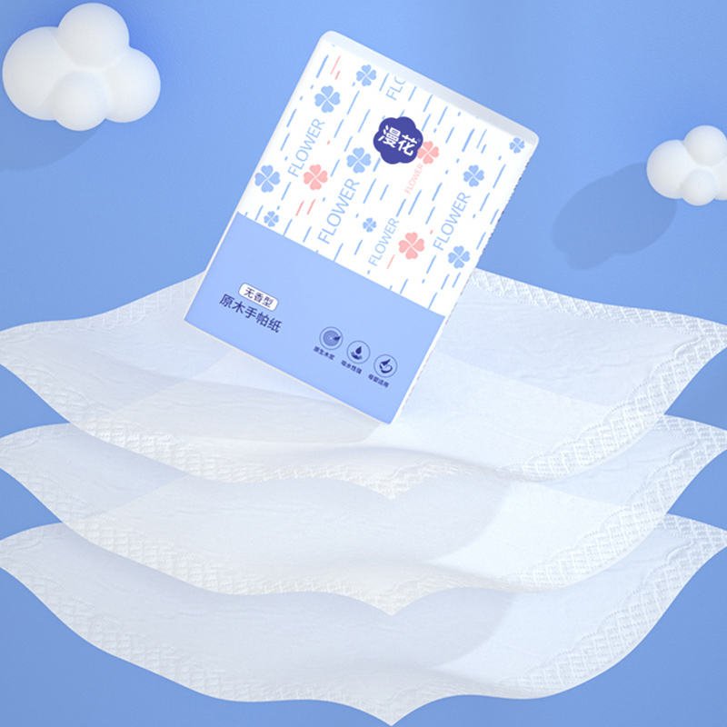 Customized original bamboo mini pocket handkerchief paper travel paper handkerchief pocket handkerchief paper