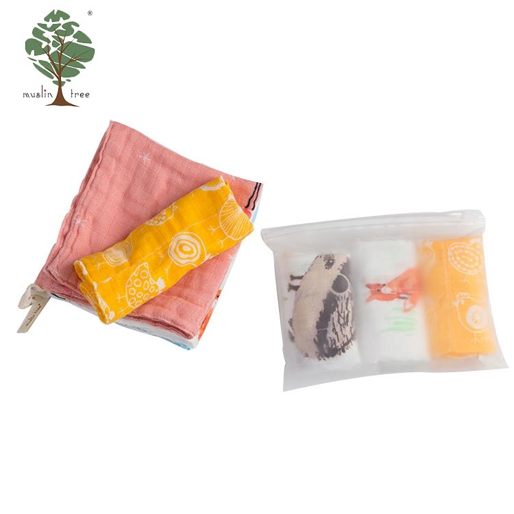 New Baby Handkerchief Cartoon Safy Soft And Breathable Printing Designs Baby Handkerchief Cotton