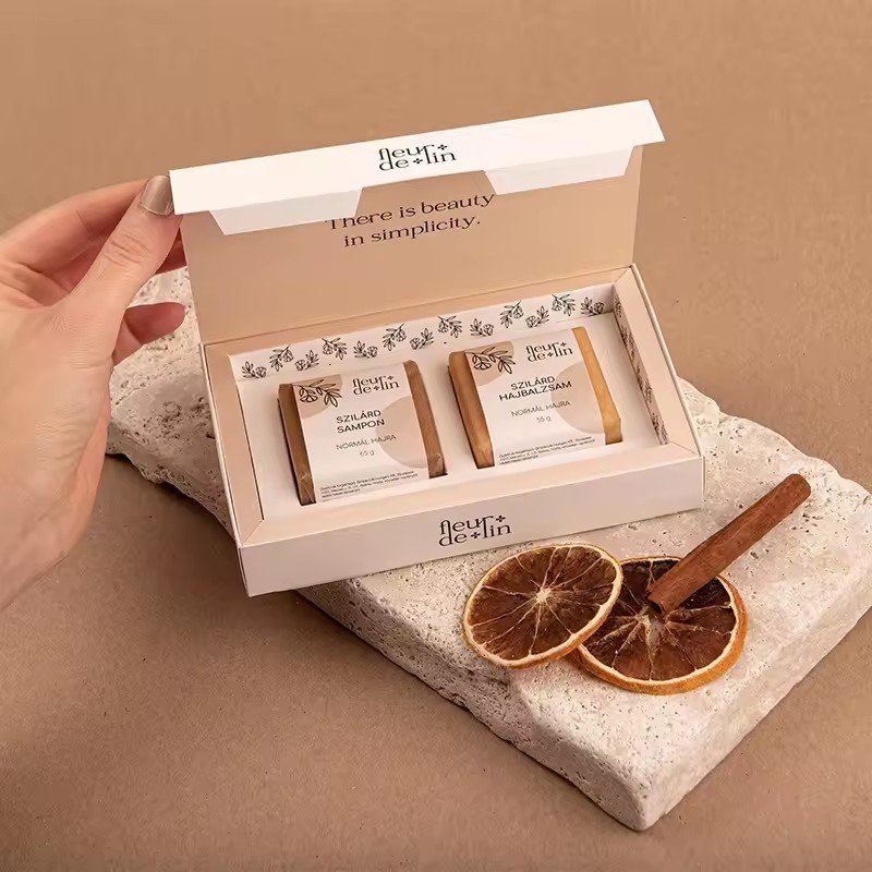 Eco Packing Handmade soap box Paper Box Cardboard with Inserts for Soap Wedding Party Favor Box