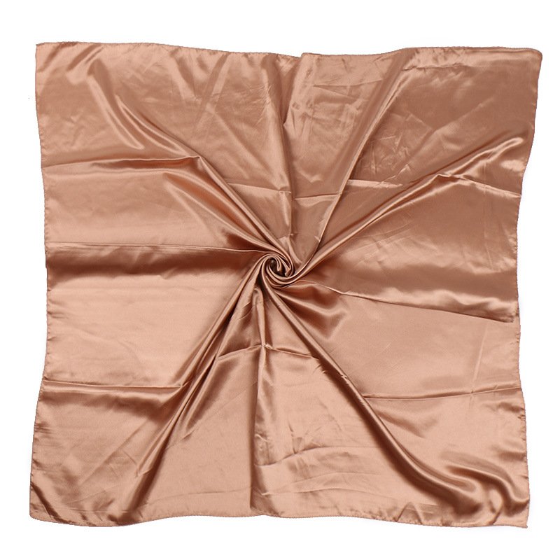 90*90cm Women Lady Silky Shawls Pure Color Headwraps Silk Satin Large Square Head Scarf Bandanas