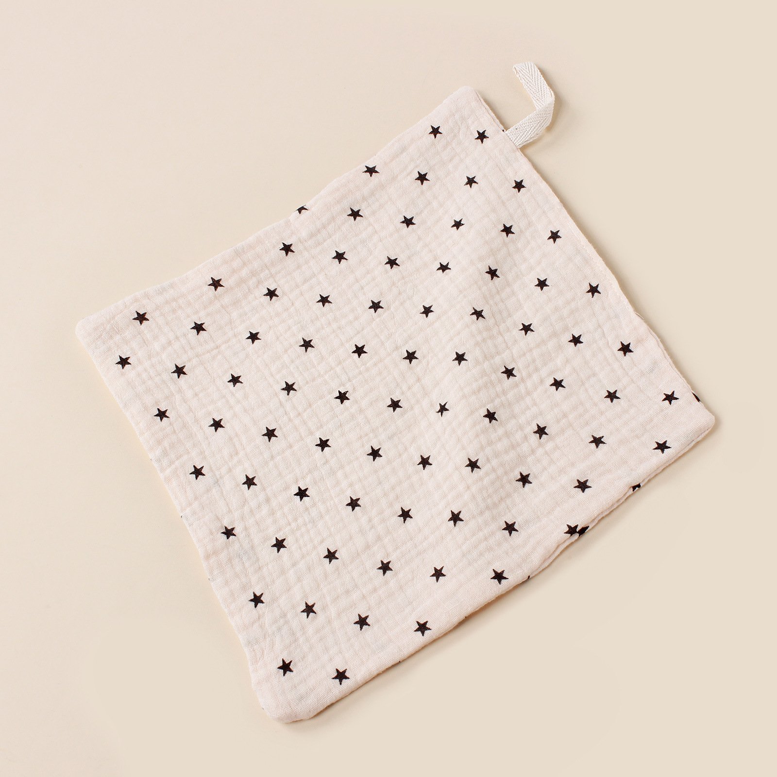 Customizable square double-layer pure cotton soft baby square towel lanyard handkerchief baby gauze face towel