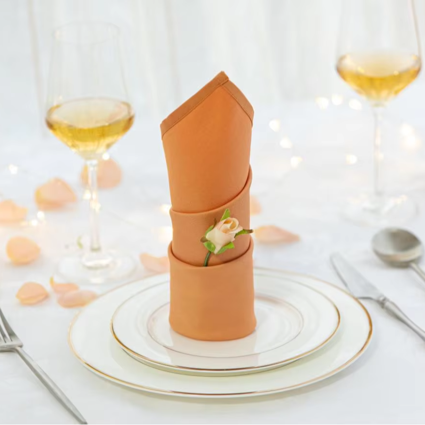 Hot Sale Square Satin Table Napkins Soft Handkerchief Romantic Wedding Banquet Table Cloth Dinner Decoration Custom Napkins