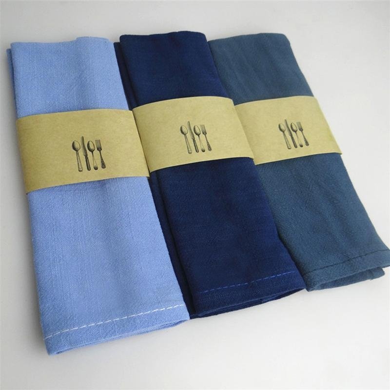 Dinner Table Napkin Linen Cloth Kitchen Napkins Tea Mats Dish Fabric Pocket Handkerchief Wedding Party Use Napkin