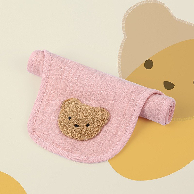 Cute Cotton Baby Sweat Towel Children's Back Towel Gauze Handkerchief Boys Girls Toddler Backing Cloth Absorbent Cotton Towel