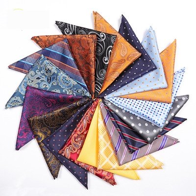 Vintage Hankies Floral Print Men's Pocket Square Handkerchiefs 25*25cm