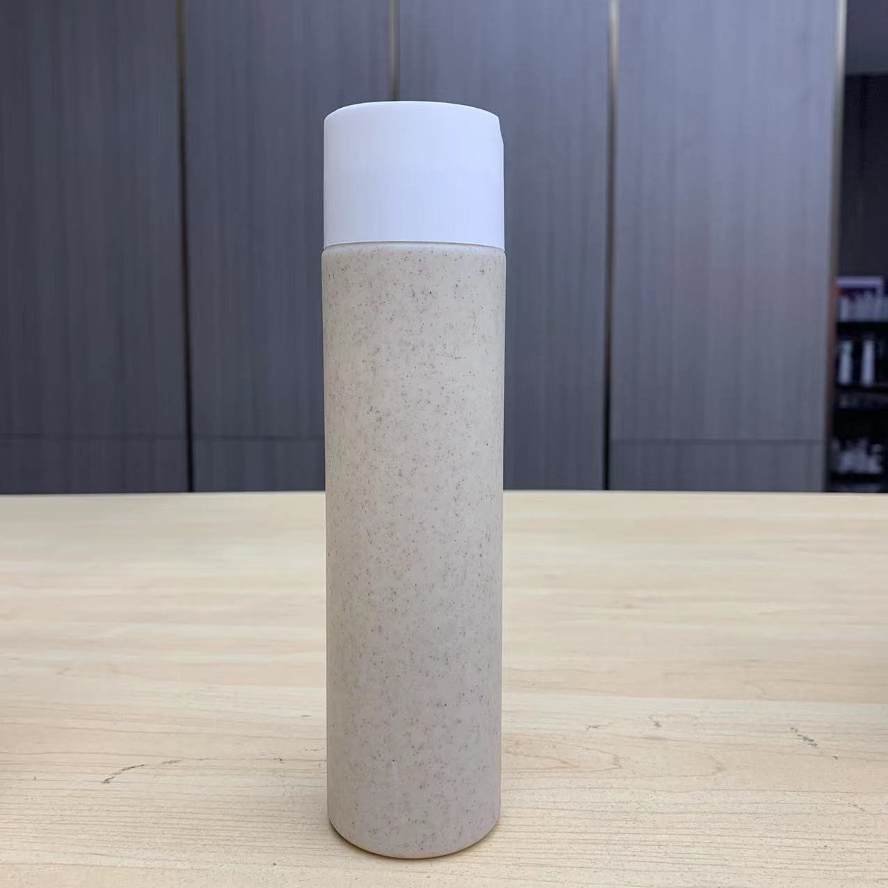 Biodegradable Wheat Straw Plastic Shampoo Bottle shampoo container bleaching body oil thailand biodegradable cosmetic packaging