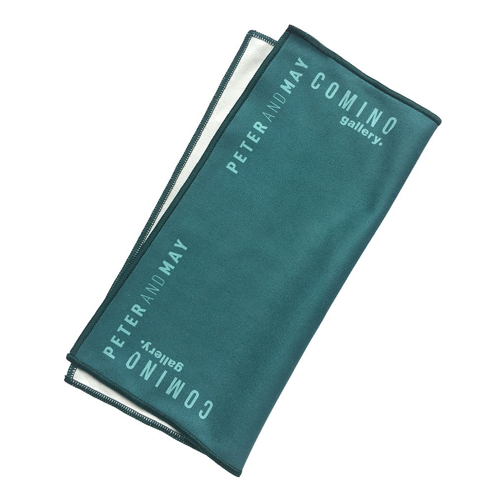 Custom Logo Printed Microfiber Square Cleaning Cloth Over-locking Handkerchief
