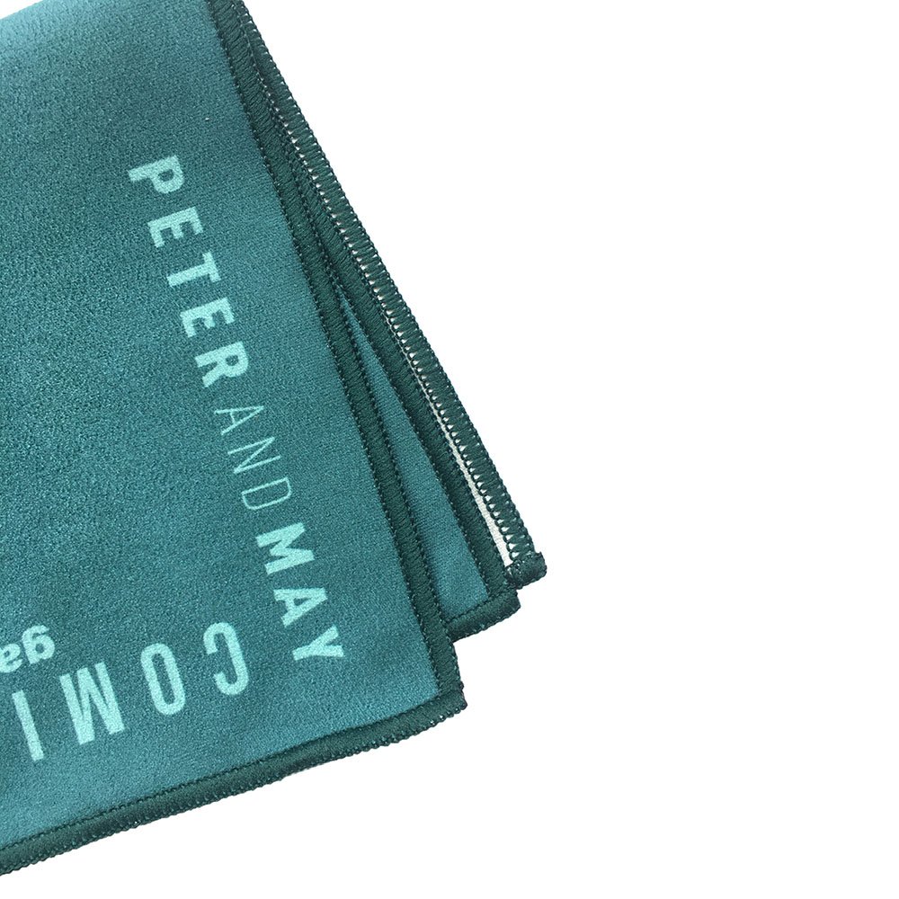 Custom Logo Printed Microfiber Square Cleaning Cloth Over-locking Handkerchief