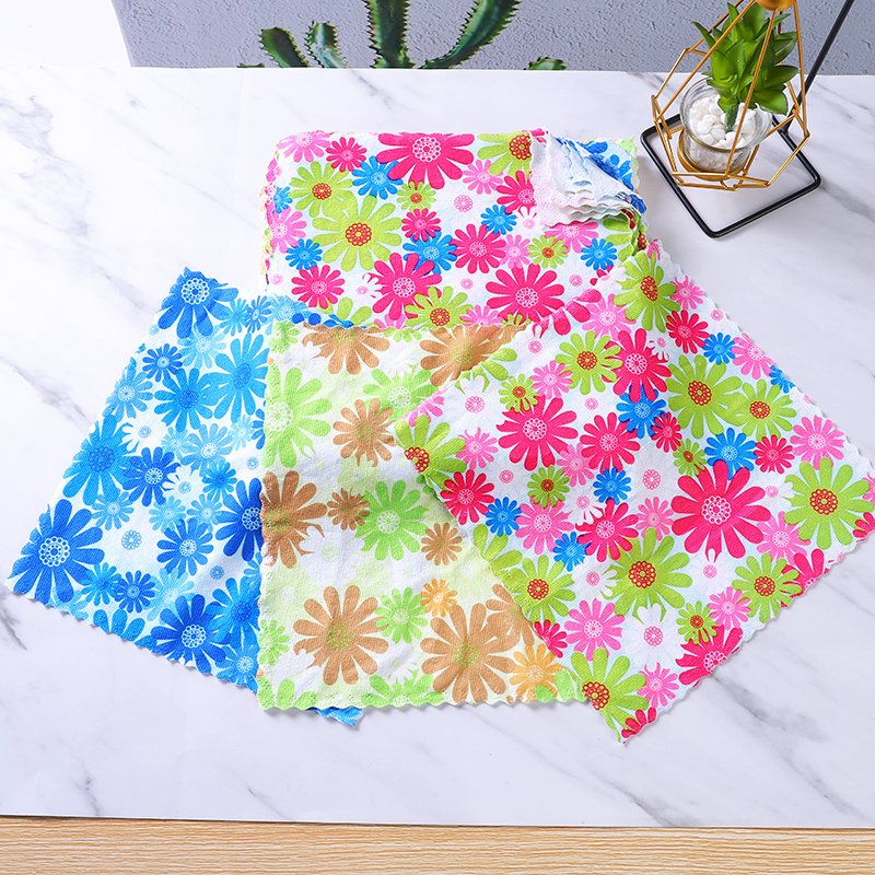 Square microfiber custom printed hand towel handkerchief for India