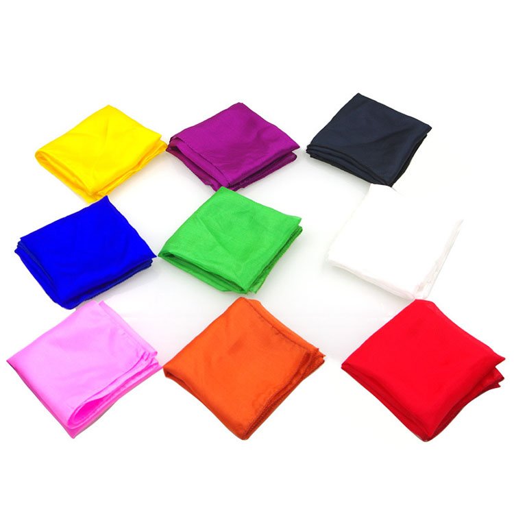 High Quality 60 x 60 cm Magic Real silk Magic Scarf Magic Handkerchief Juggling Silk Dance Scarves
