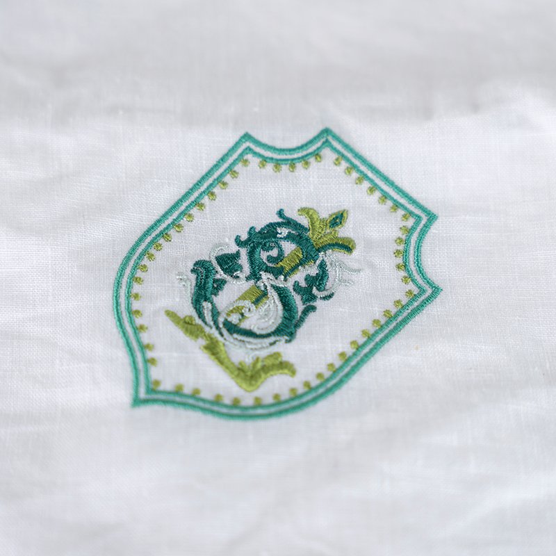 custom white embroidery edging linen table napkin embroidered logo organic pure 100 linen dinner napkins
