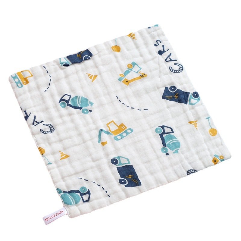 child square towel high density 6 layer cotton yarn towel baby cotton washcloth skin friendly and breathable bib manufacturer