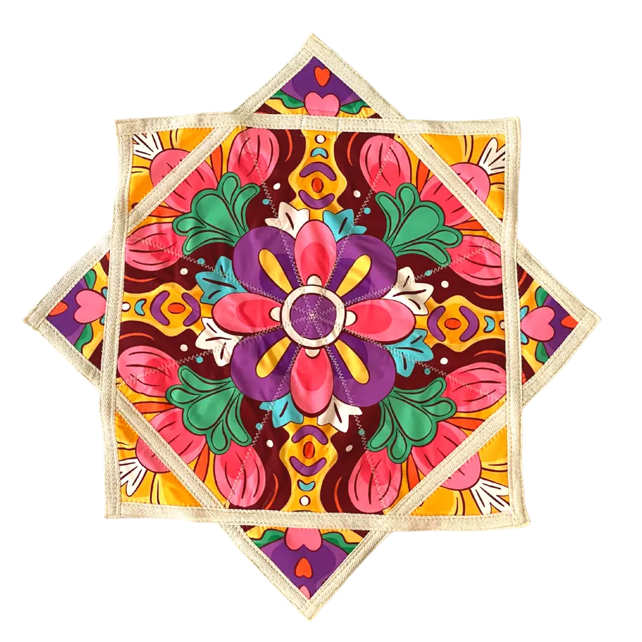 Wholesale UV Double-side Printing Dapo star 18 Inch Handkerchief Flowstar Flowtoys Flyper for Fun
