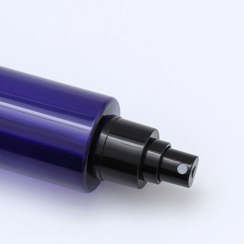 Hot Sale Cosmetic Container 100ml 200ml 250ml Transparent Amber Blue Green Plastic Perfume Spray Bottle With Mist Pump Cap