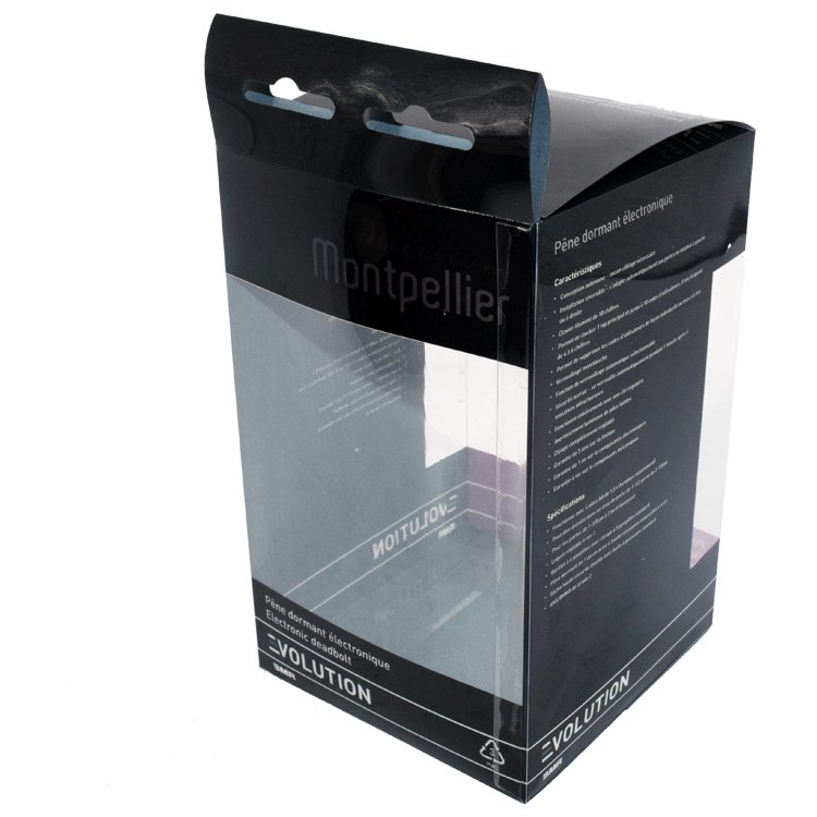 0.3 mm Clear PVC material plastic candy gift box container with gold cardboard insert