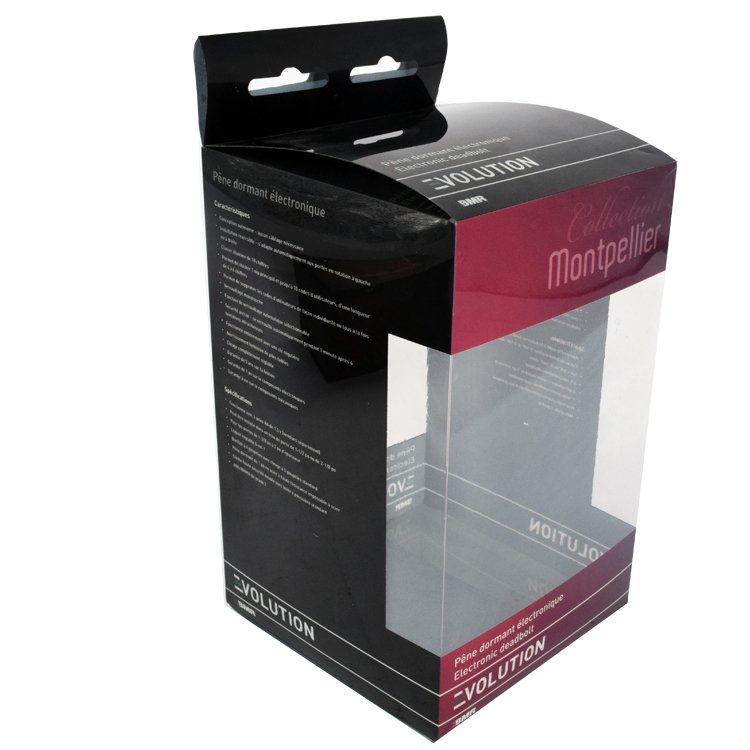 0.3 mm Clear PVC material plastic candy gift box container with gold cardboard insert