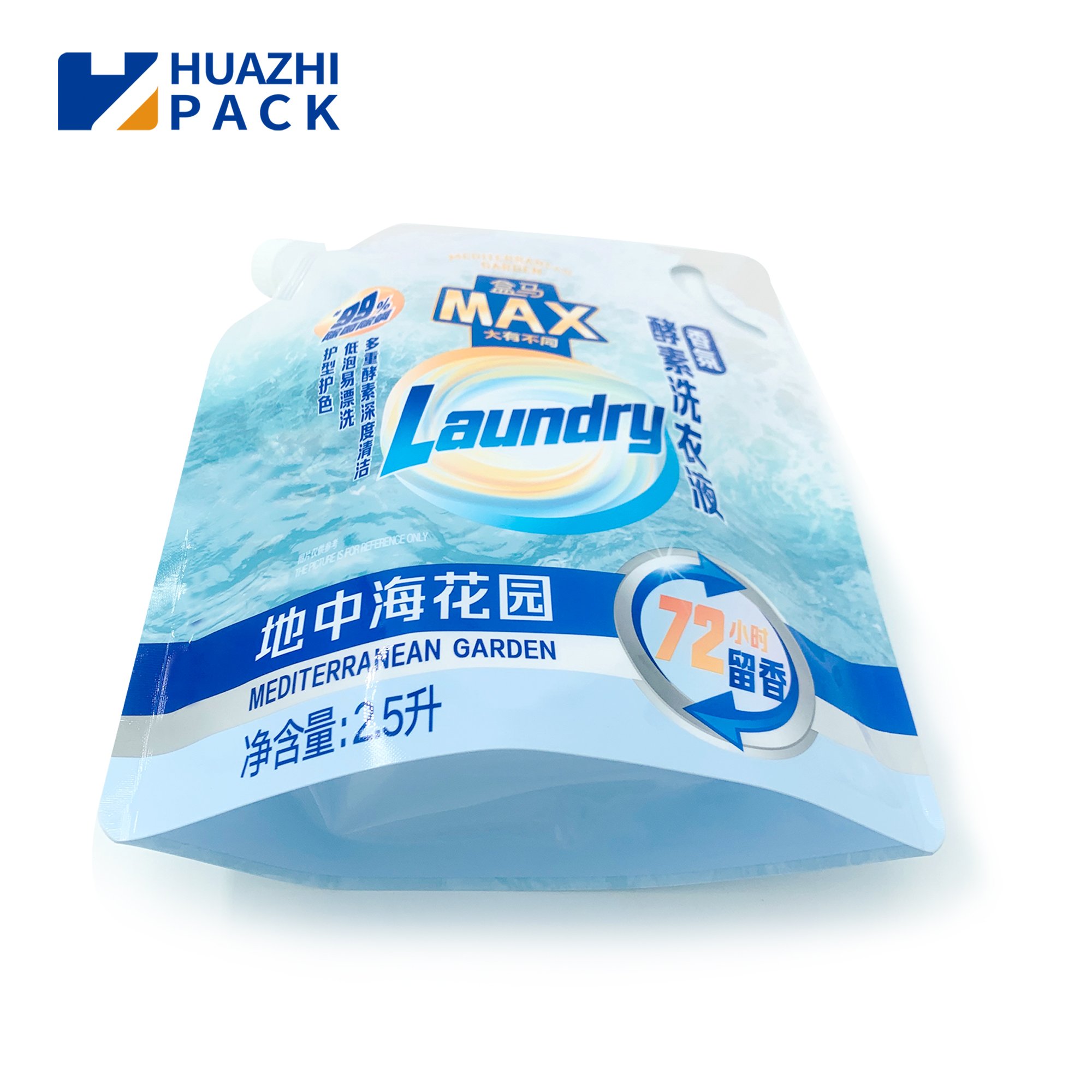 Custom large capacity Laundry Detergent Liquid Clothes Cleaning Liquid Soap Packaging Bag Laminated Plastic Stand Up Spout Pouch