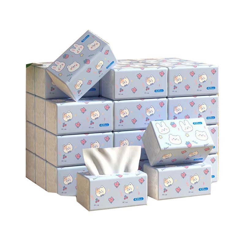 Factory Custom Handkerchief Soft Skin Office Hotel Home Daily Using Napkin Tissue Paper Free Sample