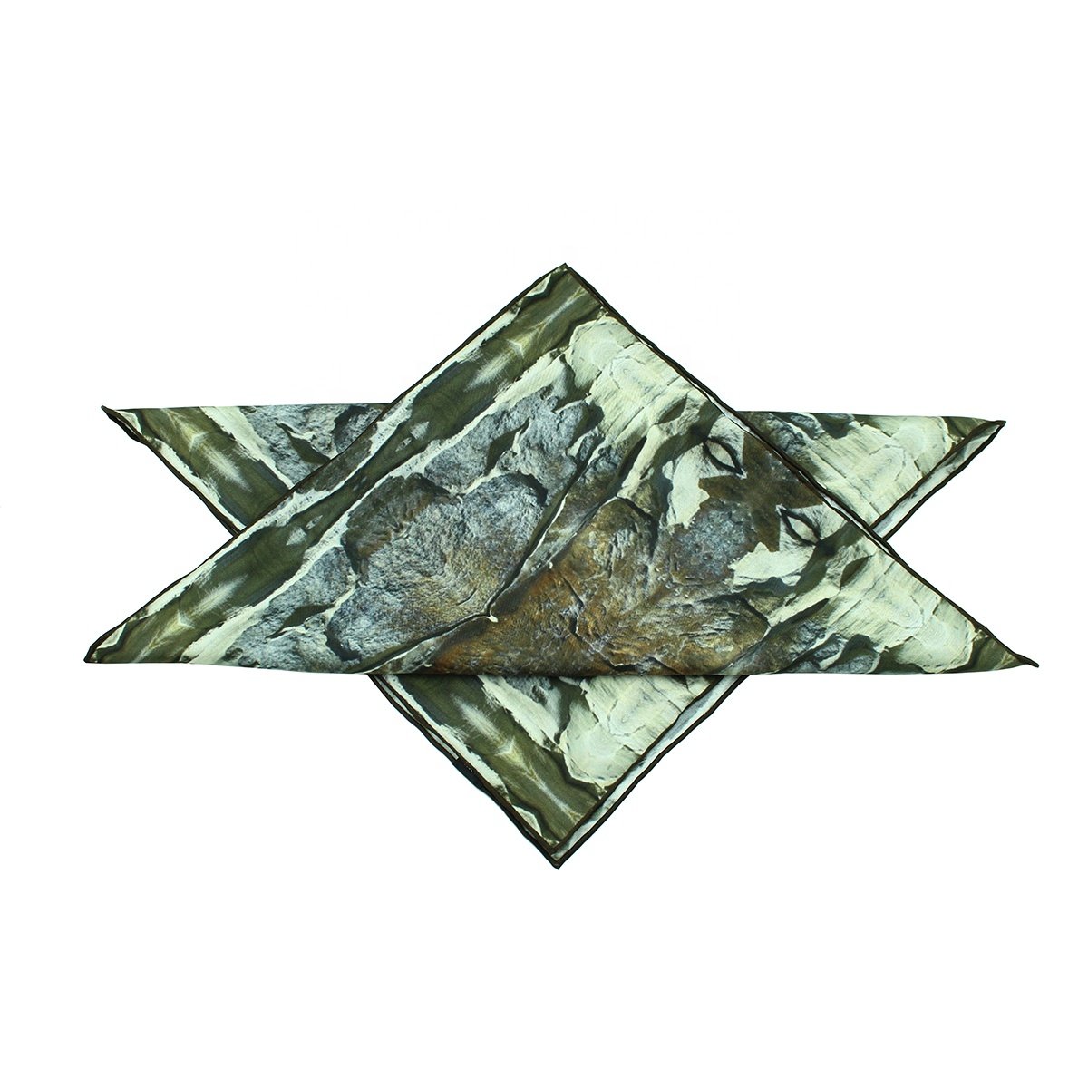 China Wholesale Vintage Novelty Handkerchief Custom Digital Printed Mens Fashion Hand Rolled Silk Pocket Squares For Men