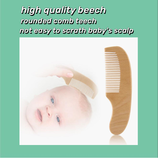 Customized Baby Bath Set Gift Baby shower Gift Set Newborn Handkerchief Wood Hair Brush