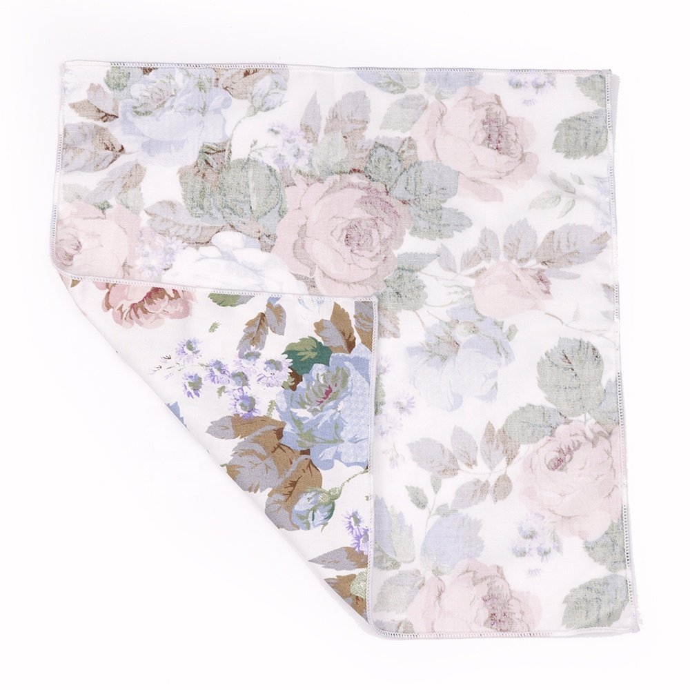 New fashio100% Cotton Floral Handkerchief Hankie 25cm Women Men Wedding Party Daily Suit Pocket Square Gift Tuxedo Tie Accessory
