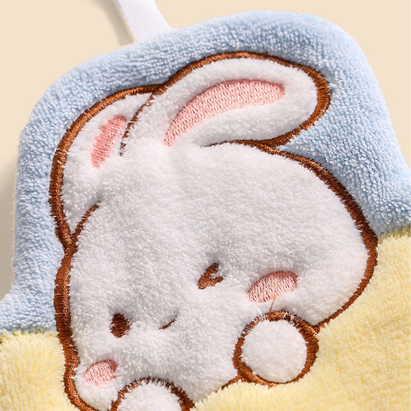 Cartoon Rabbit Hand Wipe Household Kitchen Water Absorbent Cloth Children's handkerchief Wipe Towel