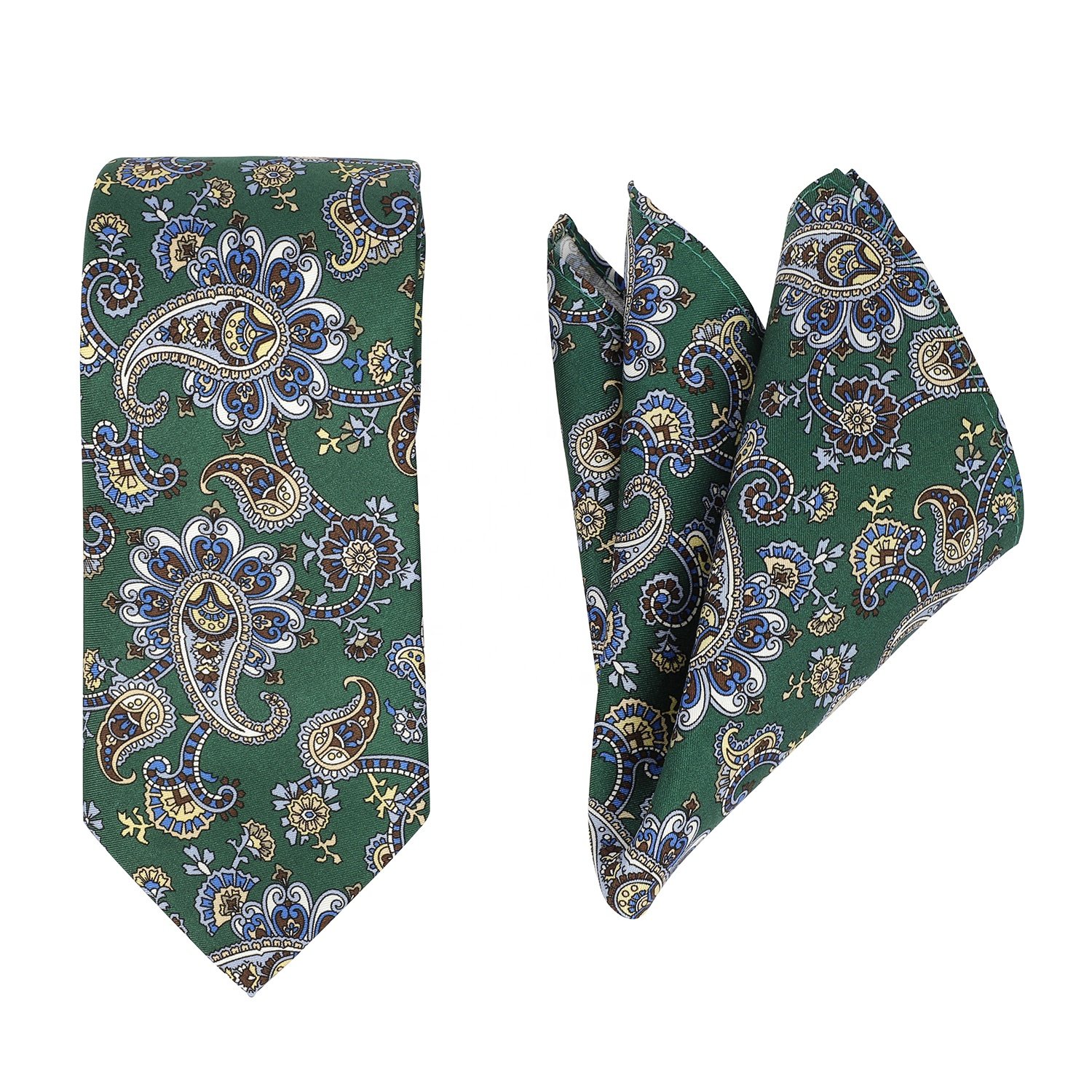2 Pieces Set Mens Tie Pocket Square Sets Business Formal Classic Necktie Handkerchief for Men Casual Occasions Wedding Party