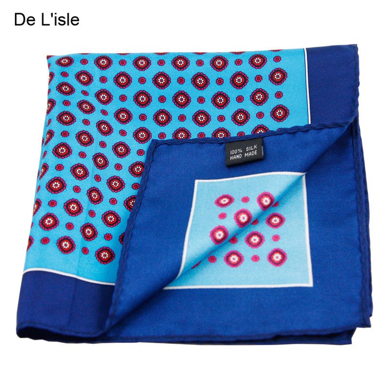 Wholesale/Custom Low Price Men's Luxury Handmade Handkerchiefs OEM Service 100% Silk Pocket Squares For Fashion Men