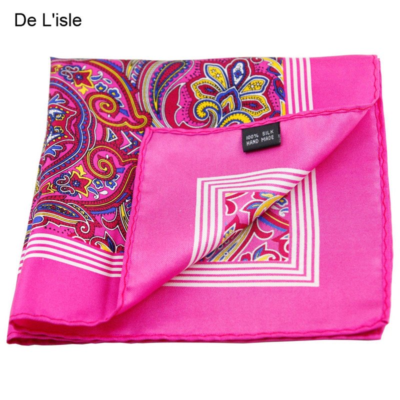 Wholesale/Custom Low Price Men's Luxury Handmade Handkerchiefs OEM Service 100% Silk Pocket Squares For Fashion Men