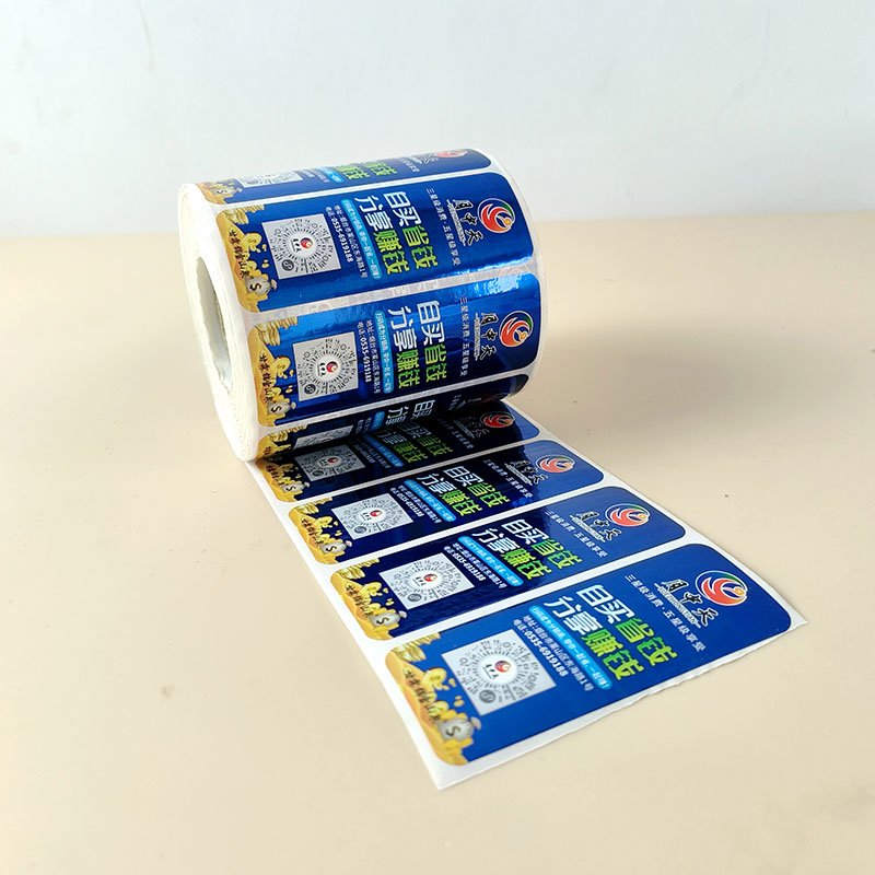custom round vinyl adhesive waterproof sticker label juice bottle food safety label for food packaging