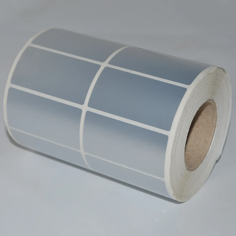 Custom Waterproof Printing Matte Silver PET Barcode Label Rolls