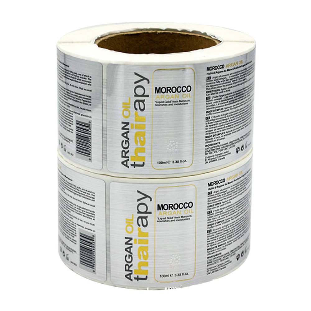 wholesale inkjet laserjet self adhesive brushed silver printing label
