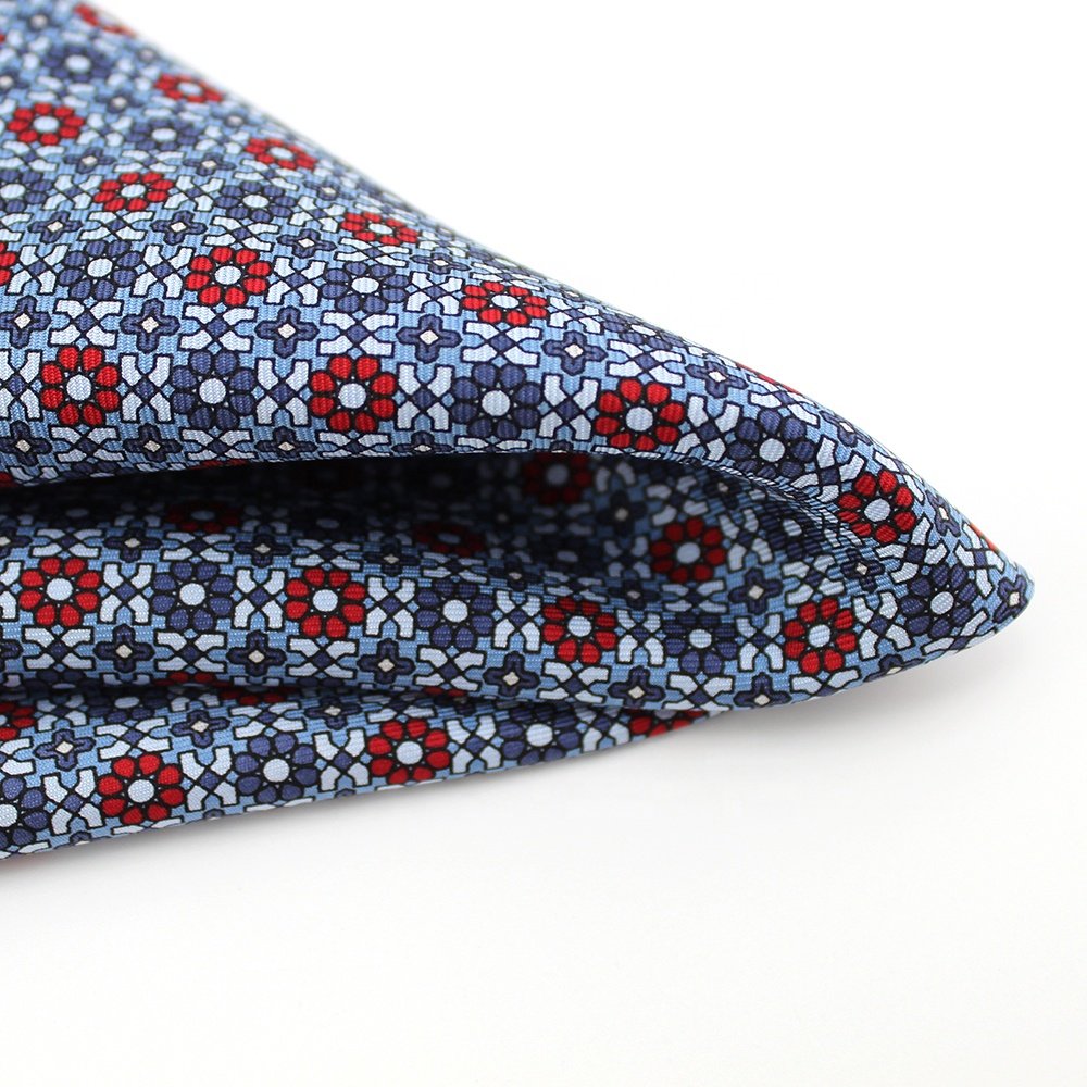 Mens China Wholesale Fashion Luxury Handkerchief 100% Silk Twill Floral 33CM Hand Rolled Custom Print Hand Made Pocket Square